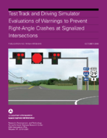 Test track and driving simulator evaluations of warnings to prevent rightangle crashes at signalized intersections