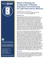 Effects of Signing and Configuration of Partially Automated Truck Platooning on LightVehicle Driver Behavior techbrief