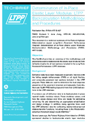 Determination of InPlace Elastic Layer Modulus LTPP Backcalculation Methodology and Procedures Techbrief