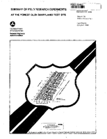Summary of Field Research Experiments at the Forest Glen Maryland Test Site