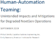 HumanAutomation Teaming Unintended Impacts and Mitigations for Degraded NextGen Operations