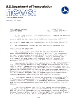 US Department of Transportation News Office of Public Affairs UMTA 7741