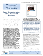 Asset Characterization Using Automated Methods Research Summary