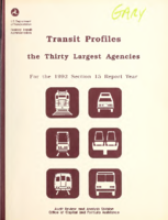 Transit Profiles The Thirty Largest Agencies  For the 1992 Section 15 Report Year