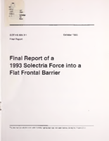 Final report of a 1993 Solectria Force into a flat frontal barrier