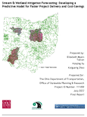 Stream  Wetland Mitigation Forecasting Developing a Predictive Model for Faster Project Delivery and CostSavings