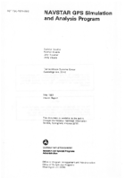 NAVSTAR GPS Simulation and Analysis Program Interim Report