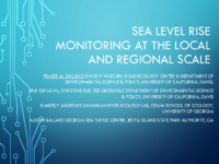Sea Level Rise Monitoring at the Local and Regional Scale PowerPoint
