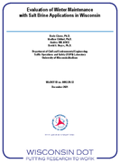 Evaluation of Winter Maintenance with Salt Brine Applications in Wisconsin