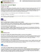 Human Environment Digest August 22 2019