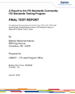 Final Test Report for ITS Standards Testing of ATC 2070 and its Cabinet as Deployed in Harris County TX