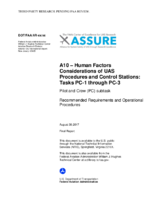 A10  Human Factors Considerations of UAS Procedures and Control Stations Tasks PC1 Through PC3 Pilot and Crew PC Subtask Recommended Requirements and Operational Procedures