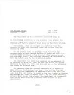 Department of Transportation News Releases for February 1969