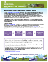 FHWA Ebike Case Study Series Energy Utilities Provide Ebike Purchase Rebates in Vermont