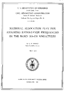 National Allocation Plan for Assigning RadioRange Frequencies in the Band 119126 Megacycles