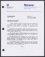 Department of Transportation News Releases AprilJune 1993