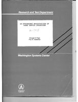 An Ergonomic Investigation of Hand Switch Operation