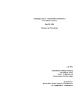 Emerging issues in transportation information infrastructure security