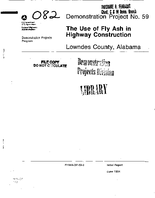 The Use of Fly Ash in Highway Construction Lowndes County Alabama