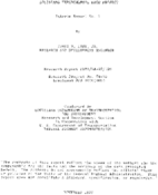 Louisiana experimental base project  interim report No 1