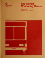 Bus Transit Monitoring Manual  Vol 2 Sample Size Tables