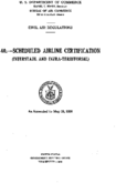 Part 40 Scheduled Airline Certification Interstate And IntraTerritorial
