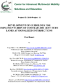 Development of Guidelines for Implementation of Contraflow LeftTurn Lanes at Signalized Intersections
