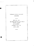 Interstate Commerce Commision Report of the Accident  Investigation Occuring on the DENVER AND RIO GRANDE WESTERN RAILROAD PUEBLO CO