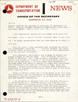 Remarks Prepared for Delivery by Secretary of Transportation John A Volpe at Southern University Commencement