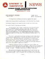 Department of Transportation News Urban Mass Transportation Administration UMTA 5872