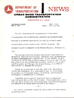 Department of Transportation News Urban Mass Transportation Administration UMTA 7538