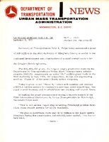 Department of Transportation News Urban Mass Transportation Administration DOT 19171