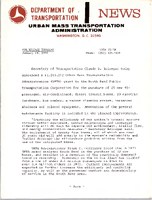 Department of Transportation News Urban Mass Transportation Administration UMTA 1574
