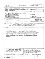 The Development of Maintenance Management Tools for Use by the Texas State Department of Highways and Public Transportation