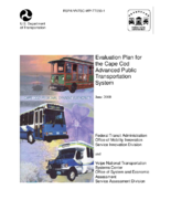 Evaluation Plan for the Cape Cod Advanced Public Transportation System