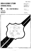 Urban Highway Storm Drainage Model Volume 6 Analysis Module Users Manual and Documentation