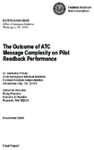 The Outcome of ATC Message Complexity on Pilot Readback Performance
