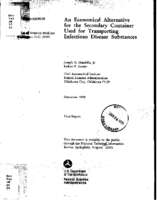 An Economical Alternative for the Secondary Container Used for Transporting Infectious Disease Substances