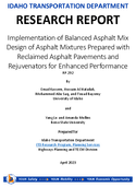 Implementation of Balanced Asphalt Mix Design of Asphalt Mixtures Prepared with Reclaimed Asphalt Pavements and Rejuvenators for Enhanced Performance