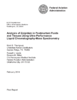 Analysis of Zolpidem in Postmortem Fluids and Tissues Using UltraPerformance Liquid ChromatographyMass Spectrometry