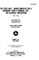 The Hitch CaseSaving Ampoules for a Defendant from a Chemical Test for Alcoholic Intoxication