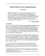 Cybertechnology and transportation