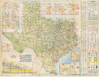 Texas Official Highway Travel Map January 1 1952