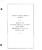 Interstate Commerce Commision Report of the Accident  Investigation Occuring on the MICHIGAN CENTRAL RAILROAD RICHLAND JCT MI