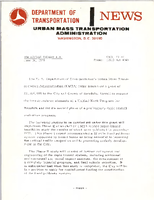 Department of Transportation News Urban Mass Transportation Administration UMTA 7357