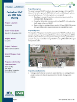 Project Summary Centralized SPaT and MAP Data Sharing