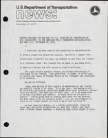 Remarks Prepared for Delivery by US Secretary of Transportation Neil Goldschmidt to the American Public Transportation Association