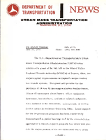 Department of Transportation News Urban Mass Transportation Administration UMTA 8774