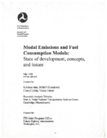 Modal Emissions and Fuel Consumption Models State of Development Concepts and Issues