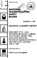 Interstate Commerce Commision Report of the Accident  Investigation Occuring on the ST LOUIS SOUTHWESTERN RAILWAY COMPANY PINE BLUFF AR